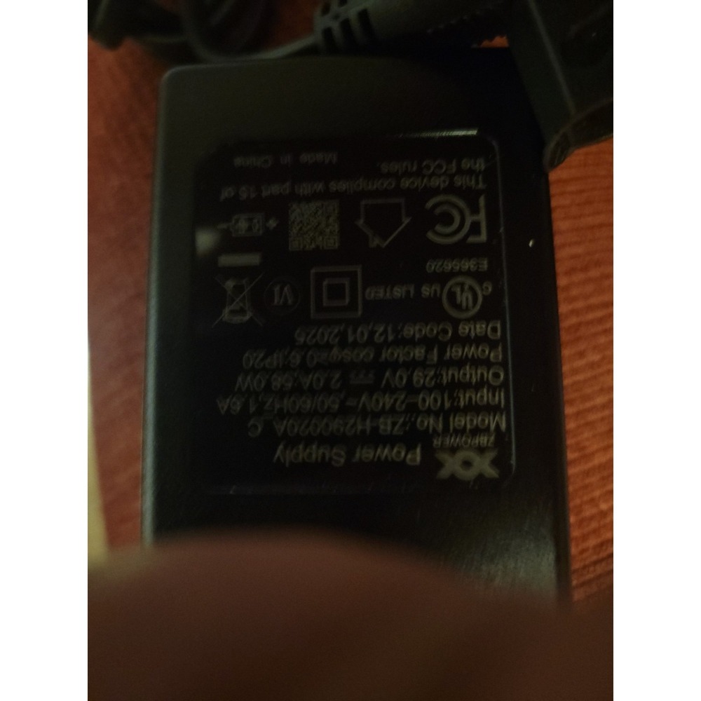 Recliner Power Supply, Model ZB-H290020-A Universal AC/DC Adapter, 29V 2A